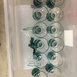 Dozen plastic margarita glasses